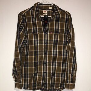 Levi’s button down plaid Tencel fabric shirt Sz Small NWT